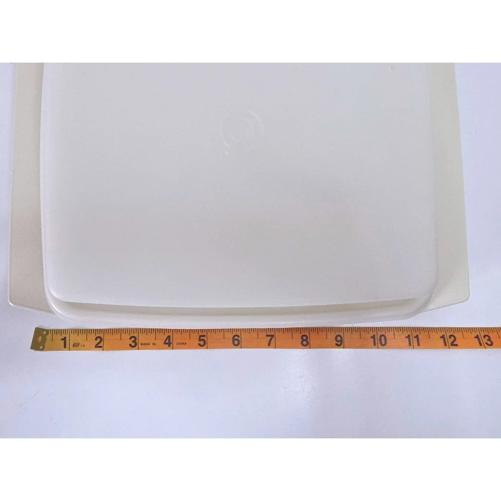 Vintage Tupperware Deviled Egg Carrier Almond Cream 723-4 Tray Lid 16 Slot 722-1